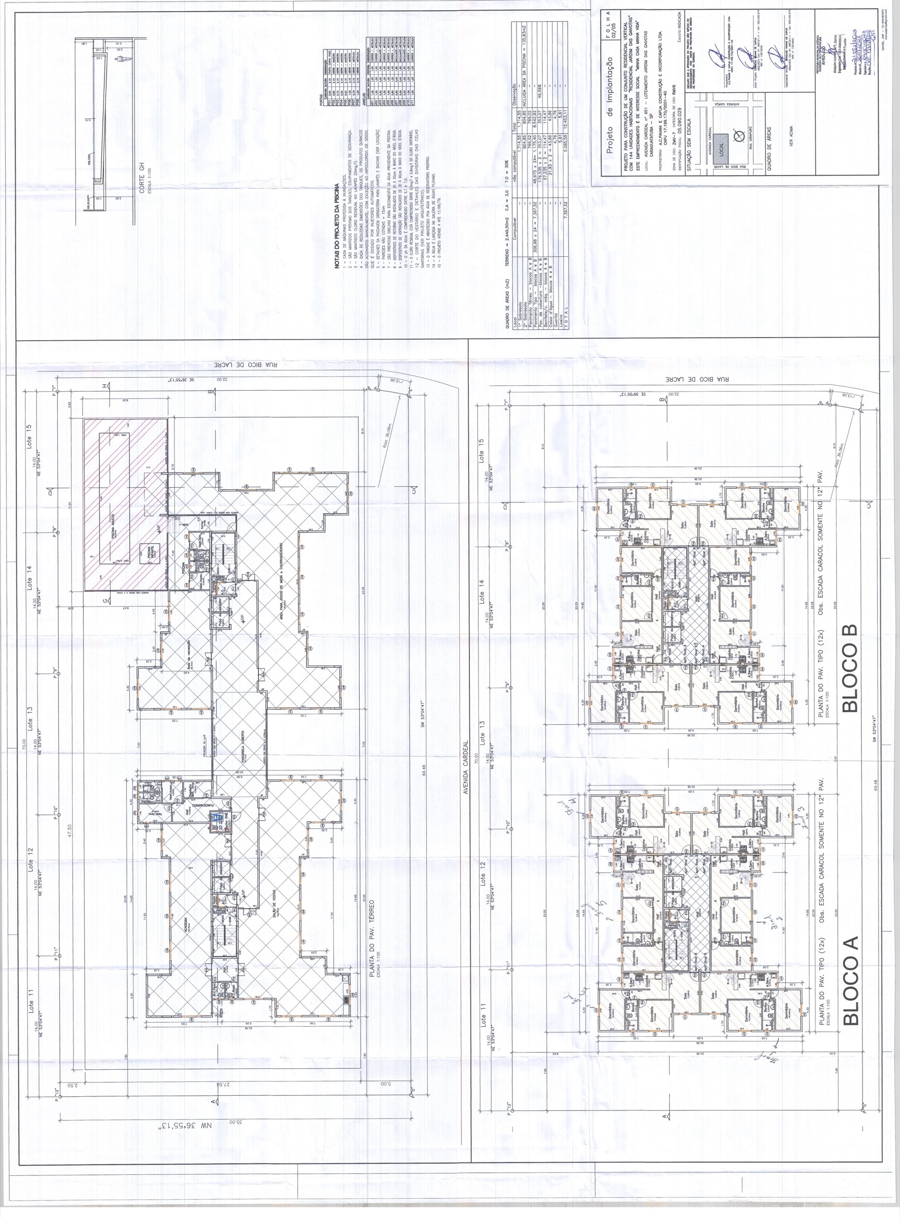 Folha 2 do projeto: planta tipo