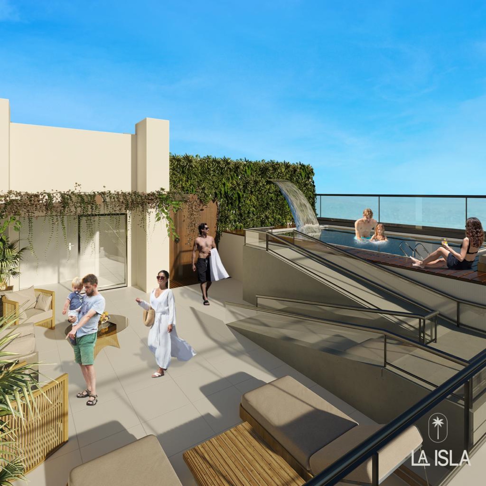 Piscina na cobertura do La Isla